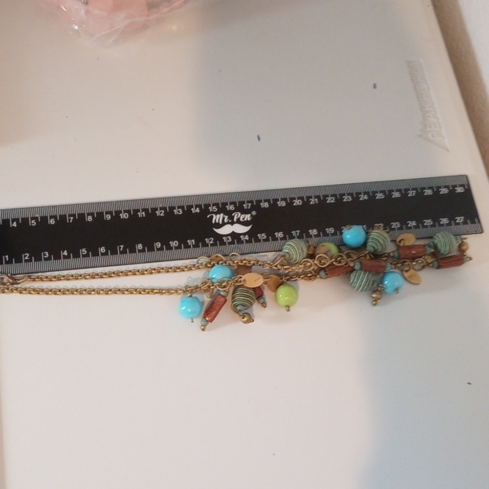 Whimsical Colorful Beaded Charm Necklace N316 - Picture 3 of 3